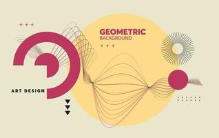 moderne Banner-Vektorvorlage. abstrakte Geschäftsvorlage. geometrische formen, minimales modernes design des vektors mit retro-farbe vektor