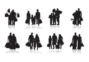 Free Family Shopping Silhouette Vektor