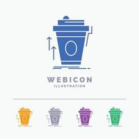 Produkt. Werbeaktion. Kaffee. Tasse. Markenmarketing 5-Farben-Glyphen-Websymbol-Vorlage isoliert auf Weiß. Vektor-Illustration vektor