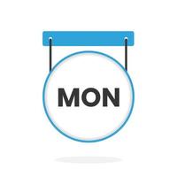 måndag kalender ikon till do lista, dag av de vecka schema arbete tecken för personlig arrangör vektor illustration