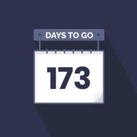 Noch 173 Tage Countdown für die Verkaufsförderung. Noch 173 Tage Werbeverkaufsbanner vektor