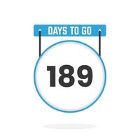 Noch 189 Tage Countdown für die Verkaufsförderung. Noch 189 Tage Werbeverkaufsbanner vektor