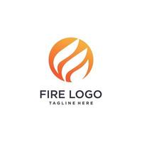 Feuer-Logo-Design mit kreativem abstraktem Konzept-Premium-Vektor vektor