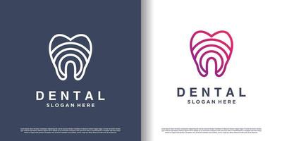 dental logotyp begrepp med unik och kreativ stil premie vektor del 5