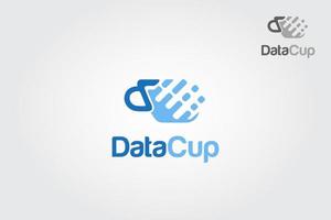 Datencup-Logo. eine einfache vektorlogoillustration. vektor