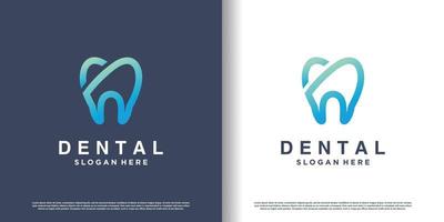 Dental-Logo-Konzept mit einzigartigem und kreativem Premium-Vektor-Teil 4 vektor