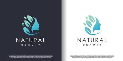 Logo-Design der Naturschönheit mit einzigartigem Premium-Vektor vektor