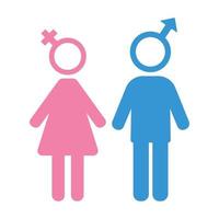 Symbol für Mann und Frau vektor
