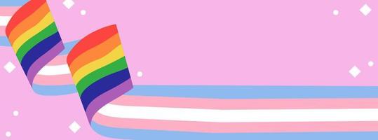 lgbt- und transgender-flagge hintergrundvektorillustration vektor