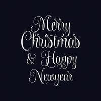 frohe weihnachten und guten rutsch ins neue jahr typografie vektor