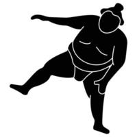 sumo kämpe som kan lätt ändra eller redigera vektor