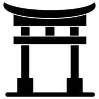 Torii-Tor, das leicht geändert oder bearbeitet werden kann vektor