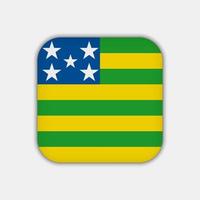 Goias-Flagge, Bundesstaat Brasilien. Vektor-Illustration. vektor