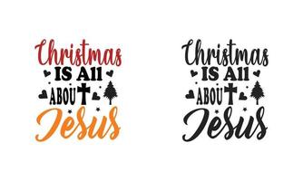 Weihnachten dreht sich alles um Jesus-Weihnachtsdesign. vektor