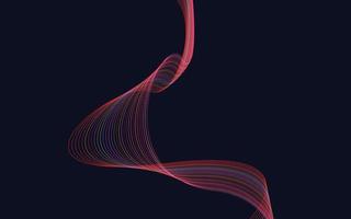 Welle der rot gefärbten Linien. hohe Auflösung vektor