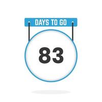 Noch 83 Tage Countdown für Verkaufsförderung. Noch 83 Tage bis zum Werbeverkaufsbanner vektor
