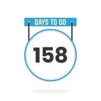 Noch 158 Tage Countdown für Verkaufsförderung. Noch 158 Tage bis zum Werbeverkaufsbanner vektor