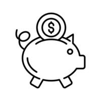 Sparschwein-Vektor-Symbol vektor