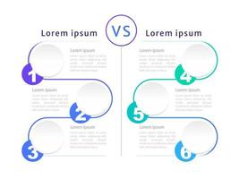 perspektiv på framtida infographic Diagram design mall. jämförelse infochart med redigerbar kontur. instruktions- grafik med 6 steg sekvens. visuell presentation vektor