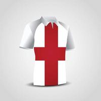 Flagge Englands Vereinigtes Königreich auf T-Shirt vektor