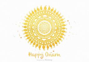 Gratis Happy Onam Vector Greeting Card