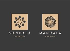 premie och lyx guld mandala logotyp design vektor