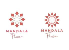 abstraktes Mandala-Blumen-Vektor-Logo-Design vektor
