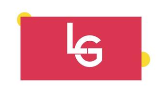 alphabet buchstaben initialen monogramm logo lg, gl, l und g vektor