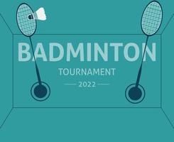 Logo-Design der professionellen Badminton-Sportmannschaft. Badminton-Sport-Logo-Vorlagenvektor. Sportverein-Logo-Konzept. vektor