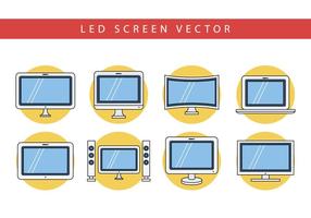 Free Flat LED Bildschirm Vektor