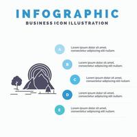 Berg. hügel. Landschaft. Natur. Regenbogen-Infografik-Vorlage für Website und Präsentation. Glyph graues Symbol mit blauer Infografik-Stil-Vektorillustration. vektor