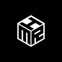 mrh-Buchstaben-Logo-Design mit schwarzem Hintergrund in Illustrator. Vektorlogo, Kalligrafie-Designs für Logo, Poster, Einladung usw. vektor