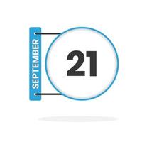 Kalendersymbol vom 21. September. datum, monat, kalender, symbol, vektor, illustration vektor