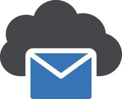 cloud mail-vektorillustration auf einem hintergrund. hochwertige symbole. vektorikonen für konzept und grafikdesign. vektor