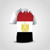 egypten flagga på t-shirt vektor