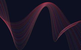 abstrakt röd Färg teknologi linje Vinka bakgrund vektor