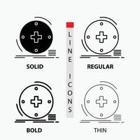 klinisch. Digital. die Gesundheit. Gesundheitspflege. Telemedizin-Symbol in dünn. regulär. fette Linie und Glyphenstil. Vektor-Illustration vektor