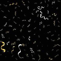 Goldkonfetti isoliert auf schwarzem Hintergrund. Vektorillustration feiern vektor