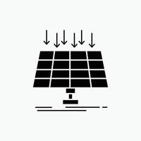 Solar. Tafel. Energie. Technologie. Smart-City-Glyphe-Symbol. vektor isolierte illustration