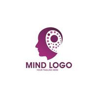 mänsklig sinne logotyp vektor mall
