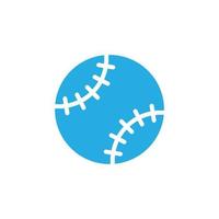 eps10 blauer Vektor Baseballball abstrakte feste Ikone isoliert auf weißem Hintergrund. Baseball gefülltes Symbol in einem einfachen, flachen, trendigen, modernen Stil für Ihr Website-Design, Logo und mobile Anwendung