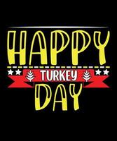 Happy Turkey Day zitiert T-Shirt-Design. der beste Dank, der Zitat-T-Shirt-Design gibt. vektor