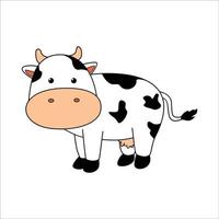 Kuh-Cartoon-Design-Illustration. Nutztier Symbol Zeichen und Symbol. vektor