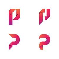 brev p logotyp symbol design mall vektor