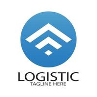 logistik logotyp ikon illustration vektor design distribution symbol leverans av varor ekonomi finansiera