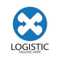 logistik logotyp ikon illustration vektor design distribution symbol leverans av varor ekonomi finansiera