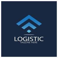 logistik logotyp ikon illustration vektor design distribution symbol leverans av varor ekonomi finansiera