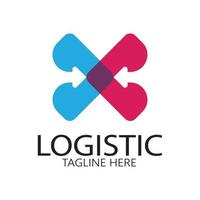 logistik logotyp ikon illustration vektor design distribution symbol leverans av varor ekonomi finansiera