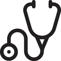 Stethoskop medizinisches Gerät flaches Symbol. Stethoskop-Symbol. Gesundheitslogo vektor