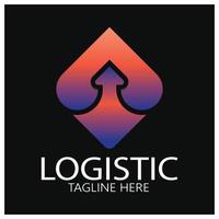 logistik logotyp ikon illustration vektor design distribution symbol leverans av varor ekonomi finansiera